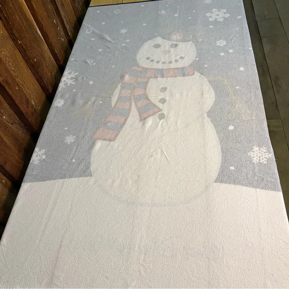Disney World Disneyland Resort Fleece Throw Blanket Snowman Mickey Christmas